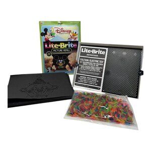 Lite-Brite Original Pictures Box Disney Picture Refills 7/8 in Pegs 1990 Vtg Toy